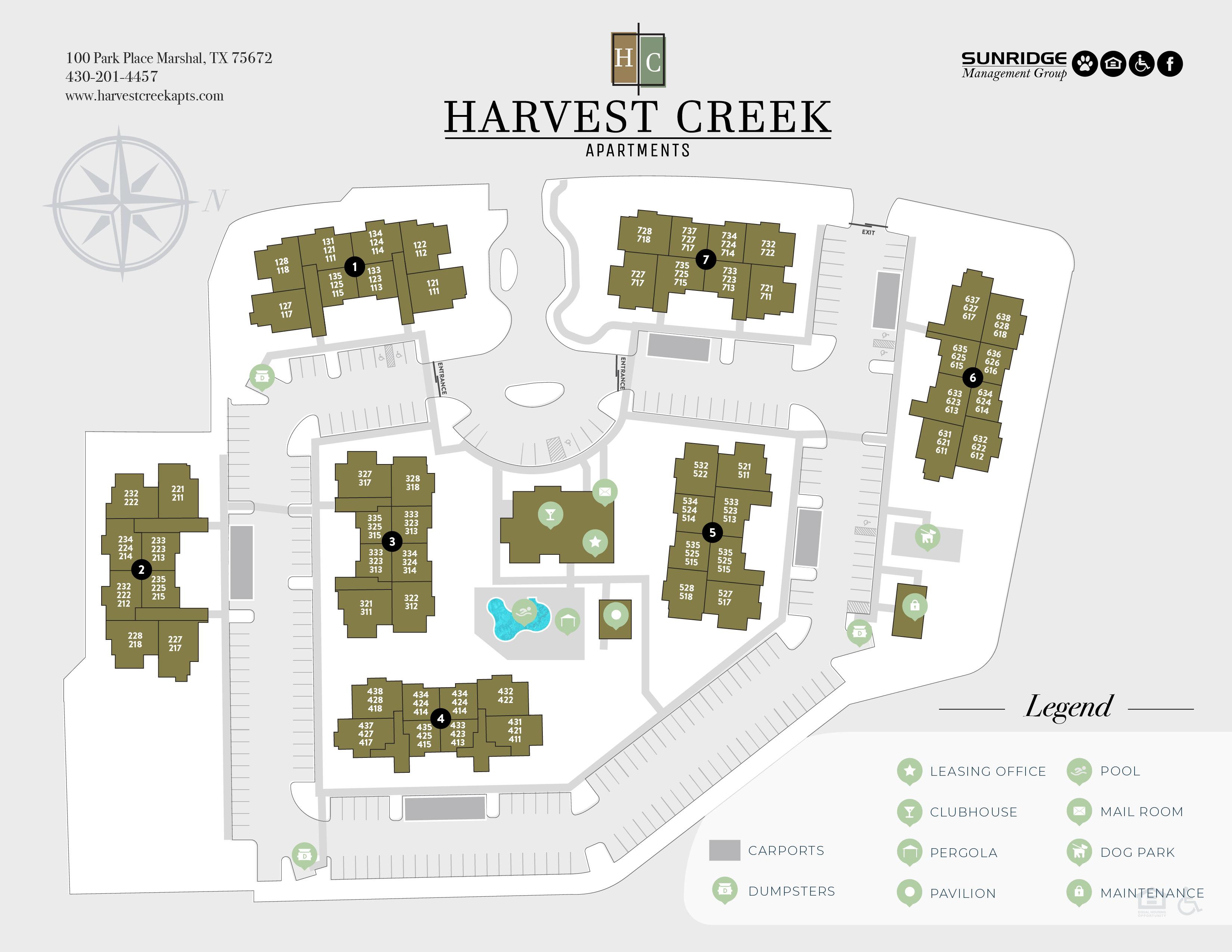 The Harvest Creek Community Page Sitemap Image